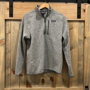 Patagonia, men’s grey quarter zip, size medium